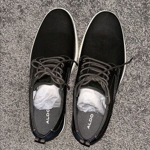 ALDO Men's Black Oxfords with White Sole